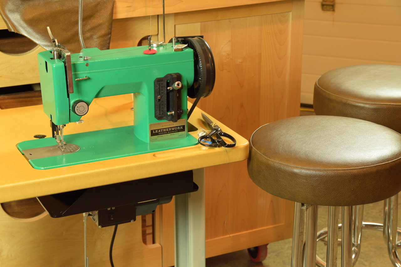 leatherwork with stools