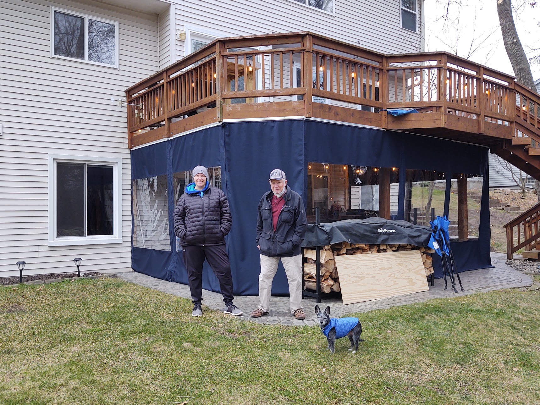 The enclosure project David made for his daughter's deck using Sailrite supplies.